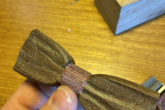 Holzfliege fertig gefräst